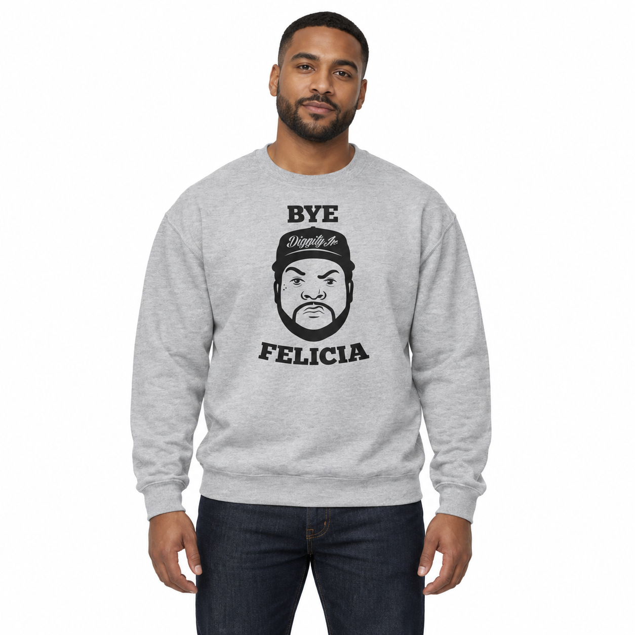 Bye Felicia Sweatshirt on a model