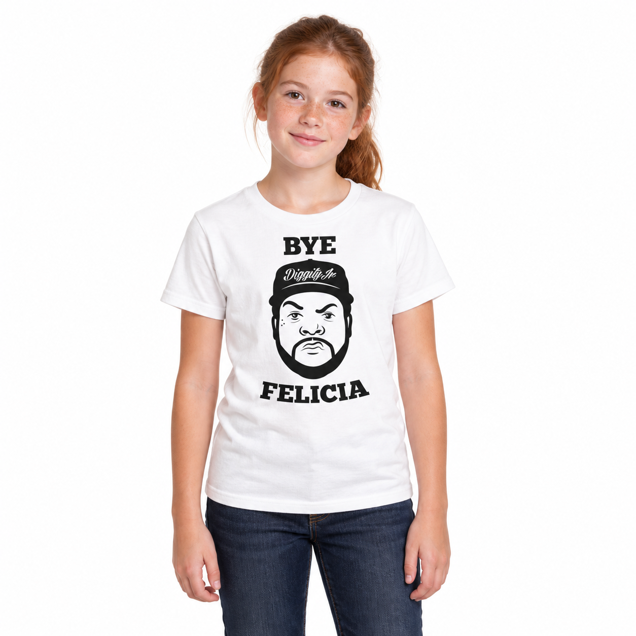Bye Felicia - Youth Tee on a model