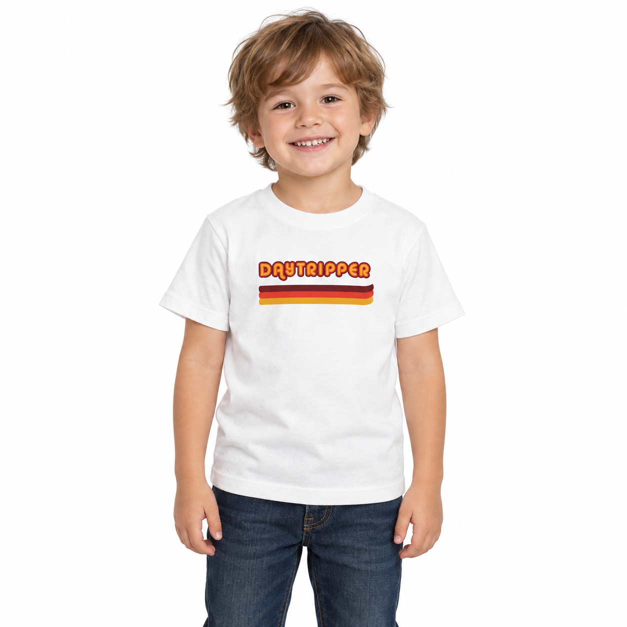 DayTripper – Kids Tee on a model