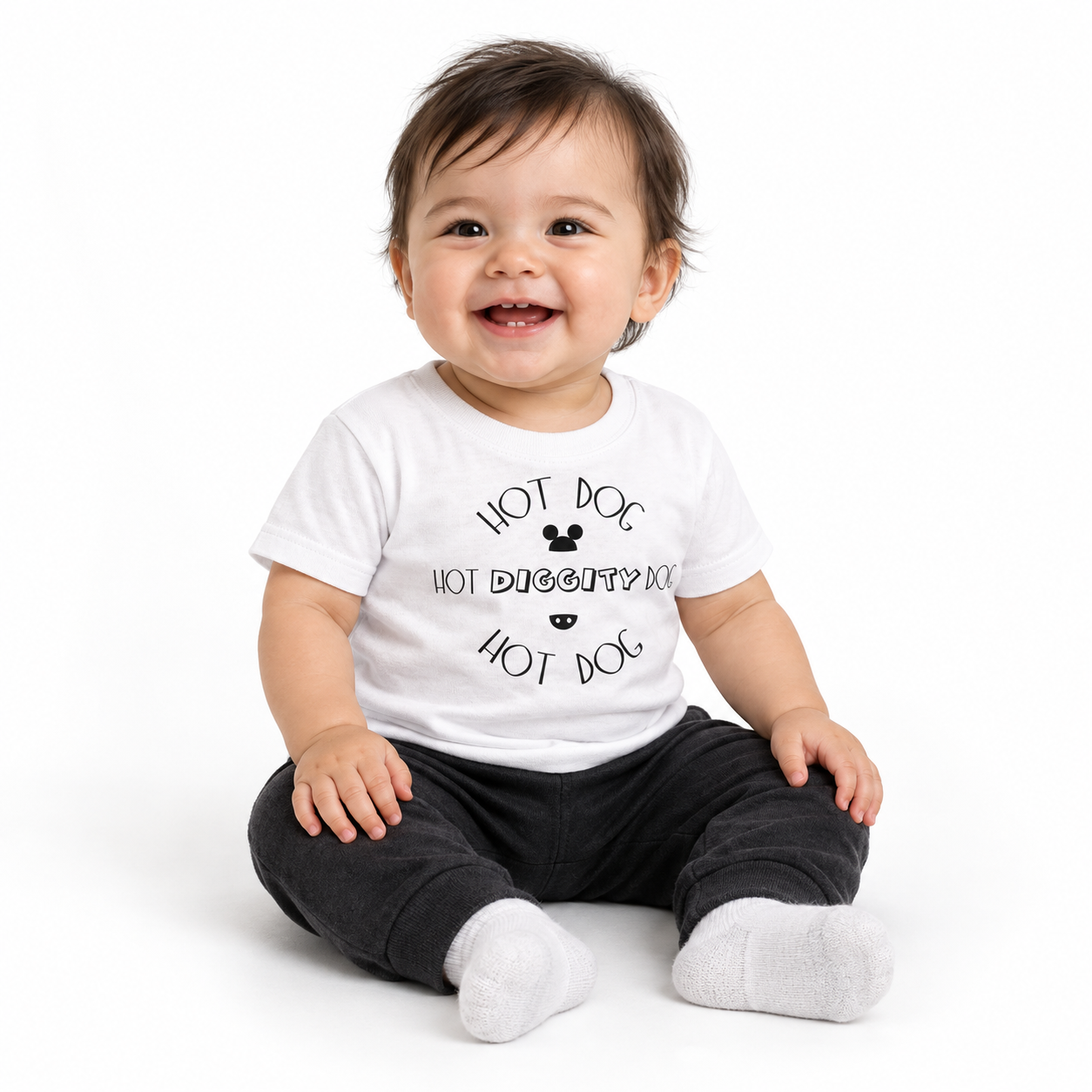 Hot Diggity Dog - Infant Tee on a model
