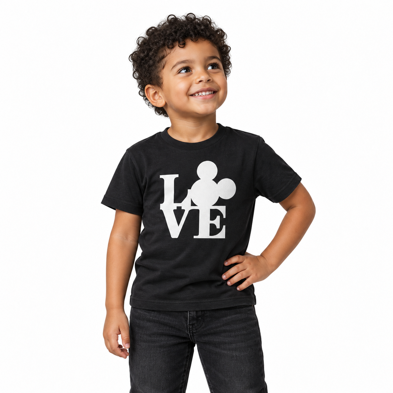Love - Kids Tee on a model