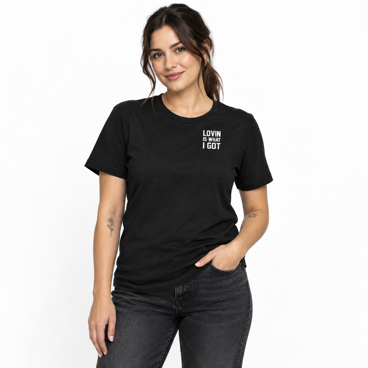Lovin is What I Got - Adult Shirt on a model