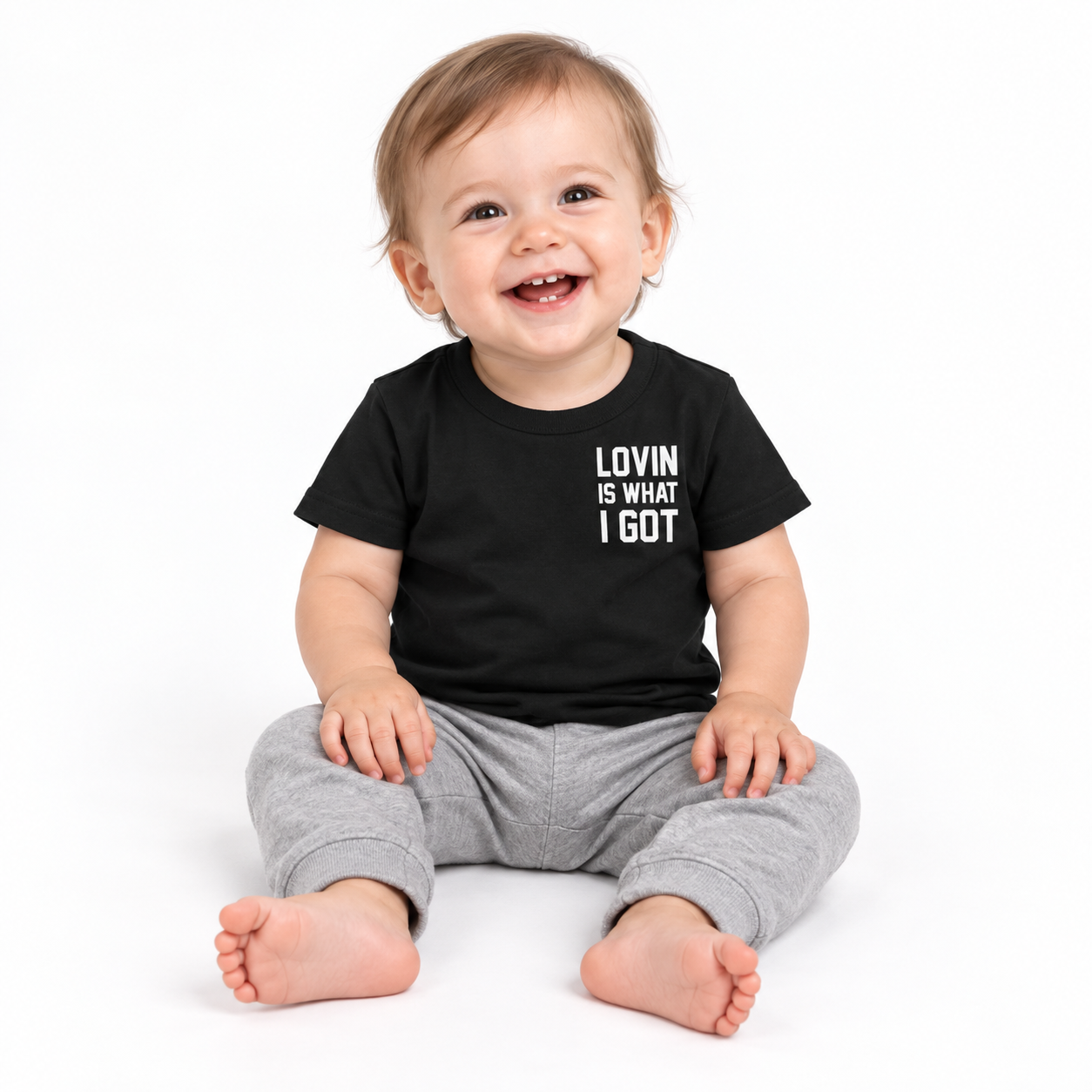 Lovin is What I Got - Infant Tee on a model