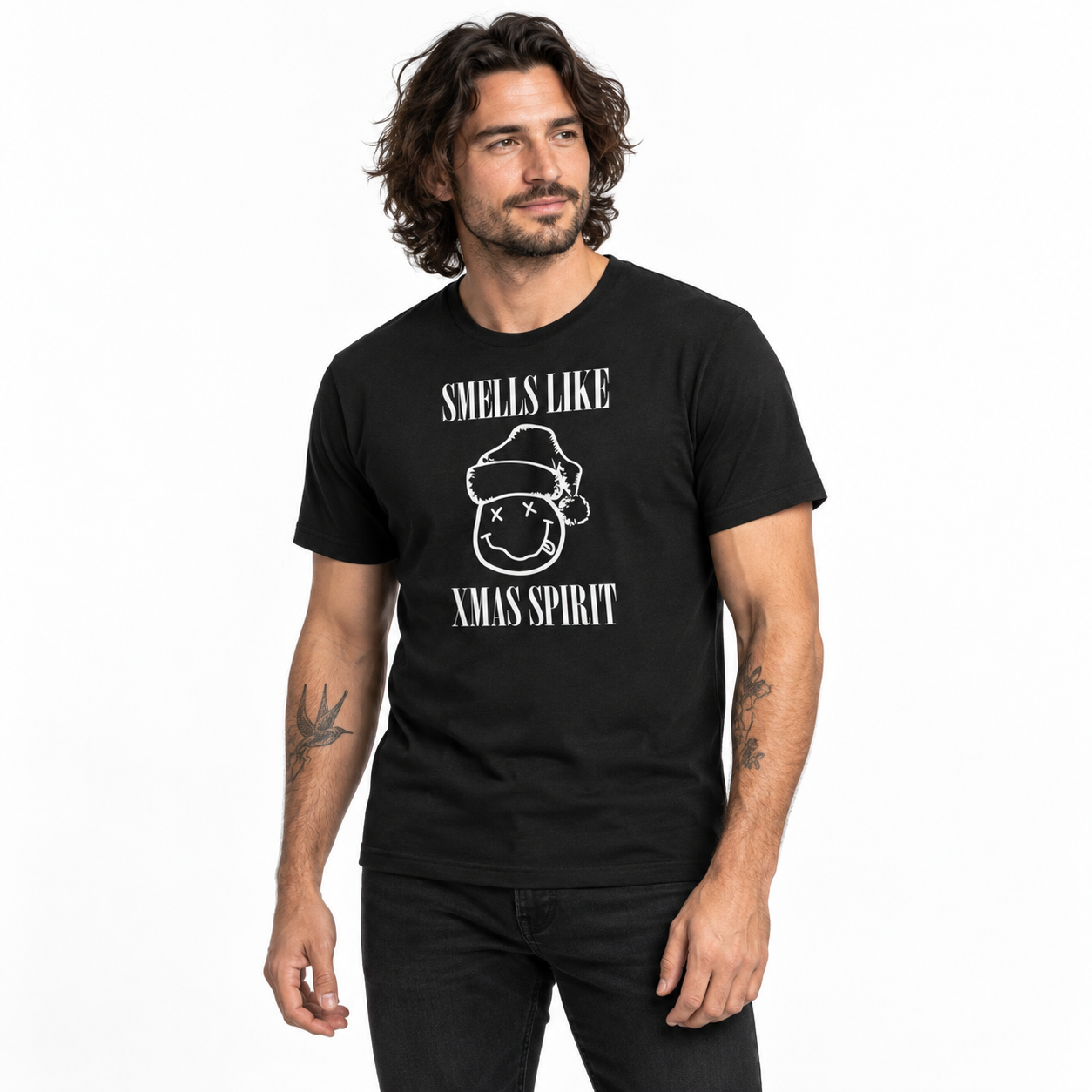 Smells Like Xmas - Adult Shirt on a model