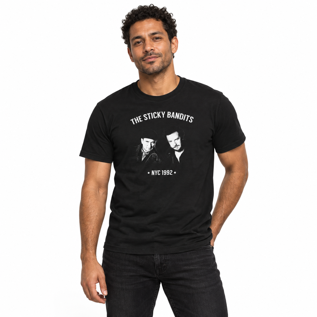 The Sticky Bandits - Adult Shirt on a model