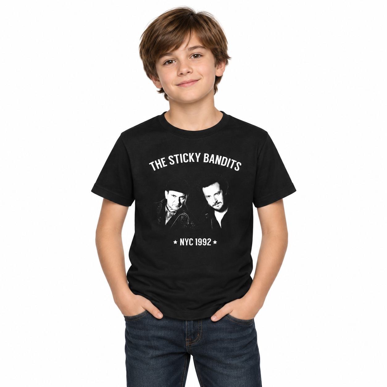 The Sticky Bandits - Youth Tee on a model